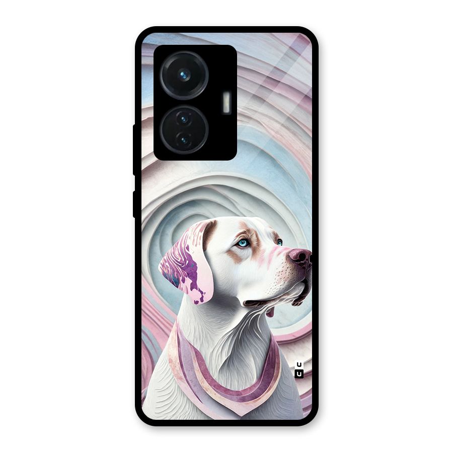 Eye Dog illustration Glass Back Case for iQOO Z6 44W