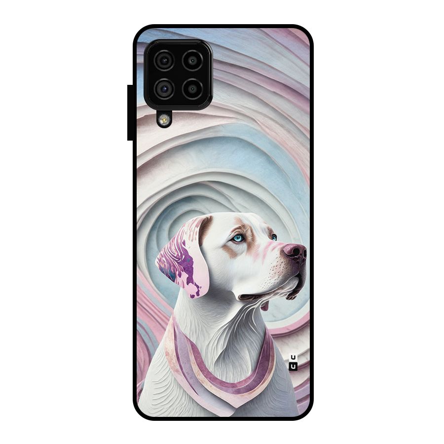 Eye Dog illustration Metal Back Case for Galaxy A22 4G