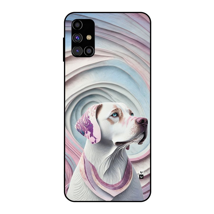 Eye Dog illustration Metal Back Case for Galaxy M31s