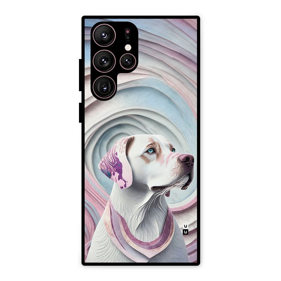 Eye Dog illustration Metal Back Case for Galaxy S22 Ultra 5G