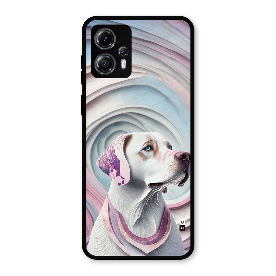 Eye Dog illustration Metal Back Case for Moto G13