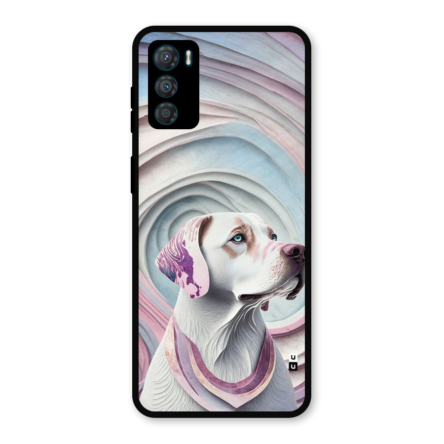 Eye Dog illustration Metal Back Case for Moto G42