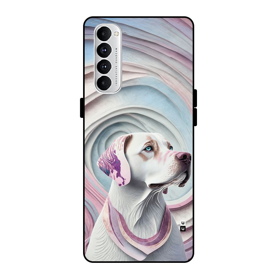 Eye Dog illustration Metal Back Case for Oppo Reno4 Pro