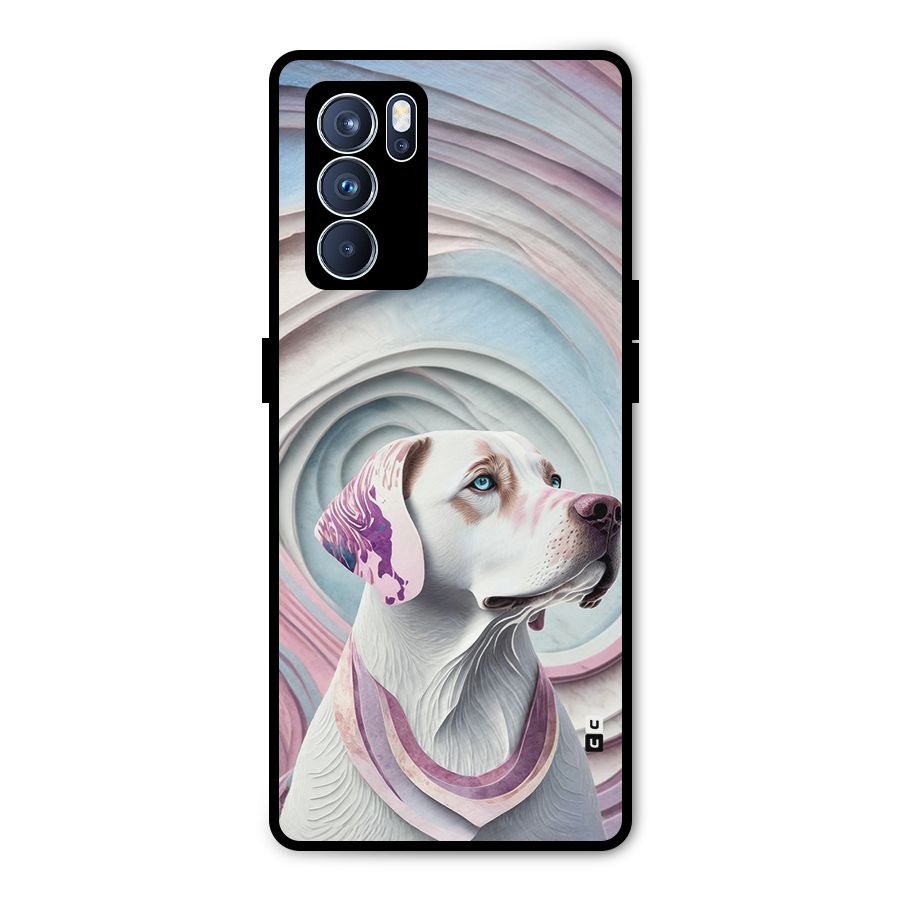 Eye Dog illustration Metal Back Case for Oppo Reno6 Pro 5G