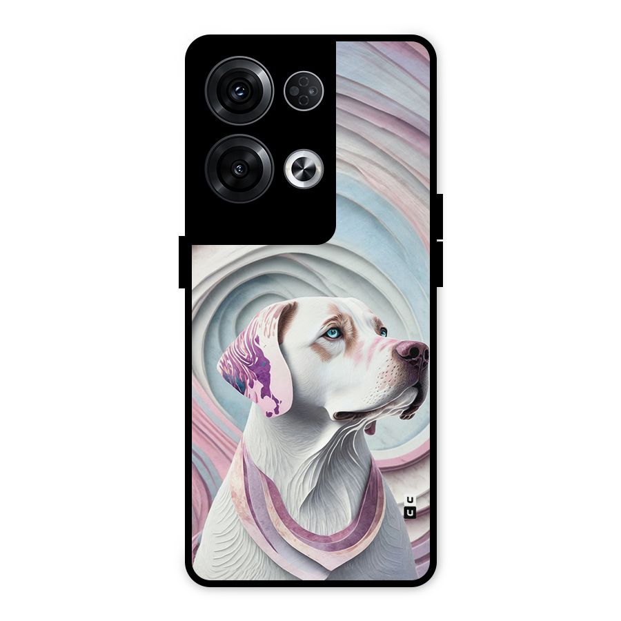 Eye Dog illustration Metal Back Case for Oppo Reno8 Pro 5G