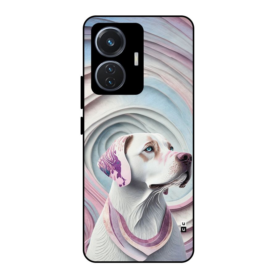 Eye Dog illustration Metal Back Case for Vivo T1 44W