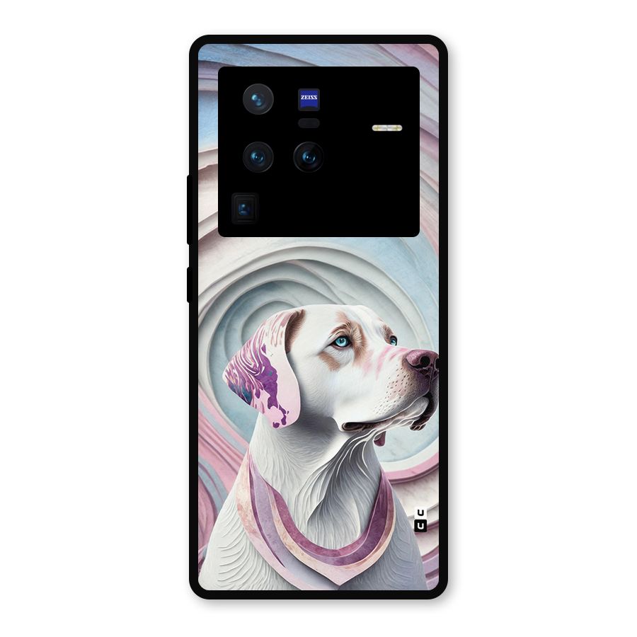 Eye Dog illustration Metal Back Case for Vivo X80 Pro