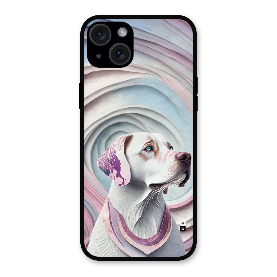 Eye Dog illustration Metal Back Case for iPhone 15 Plus
