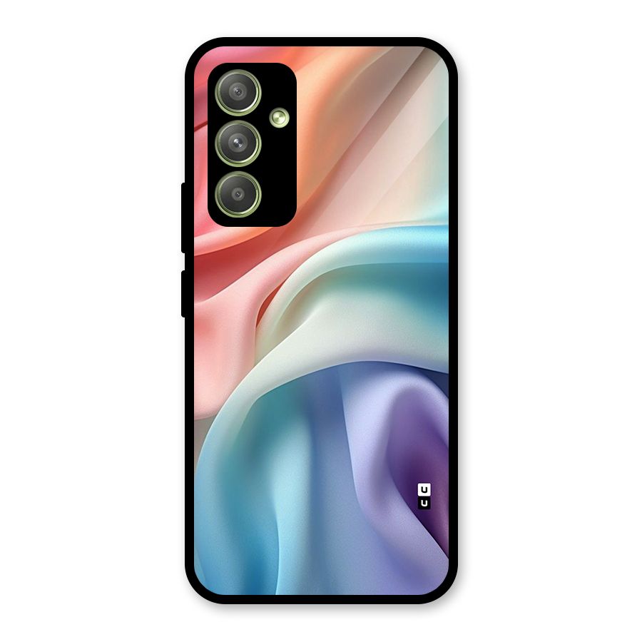 Fabric Pastel Glass Back Case for Galaxy A54