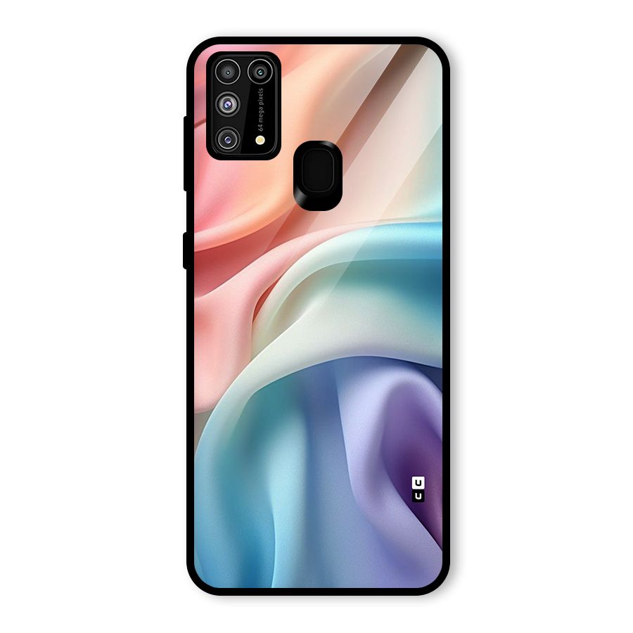 Fabric Pastel Glass Back Case for Galaxy F41