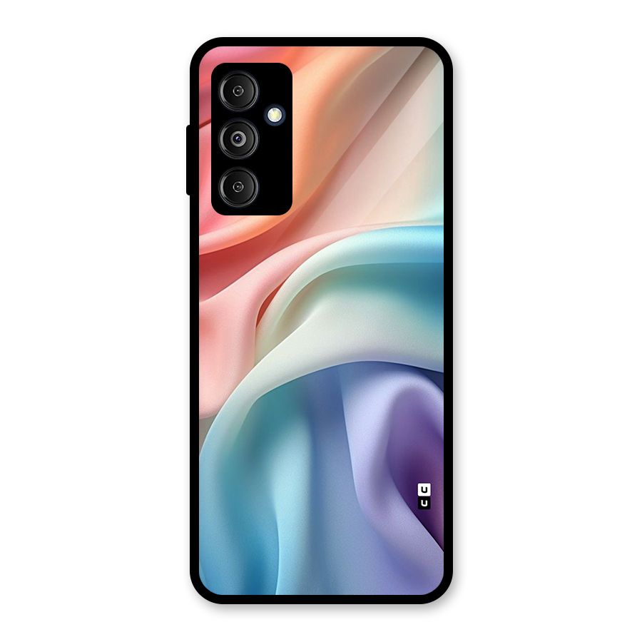 Fabric Pastel Glass Back Case for Galaxy M14 5G