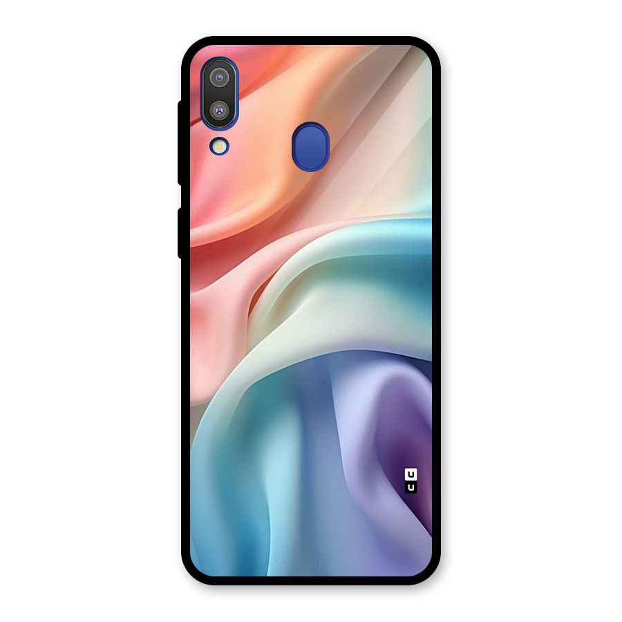 Fabric Pastel Glass Back Case for Galaxy M20