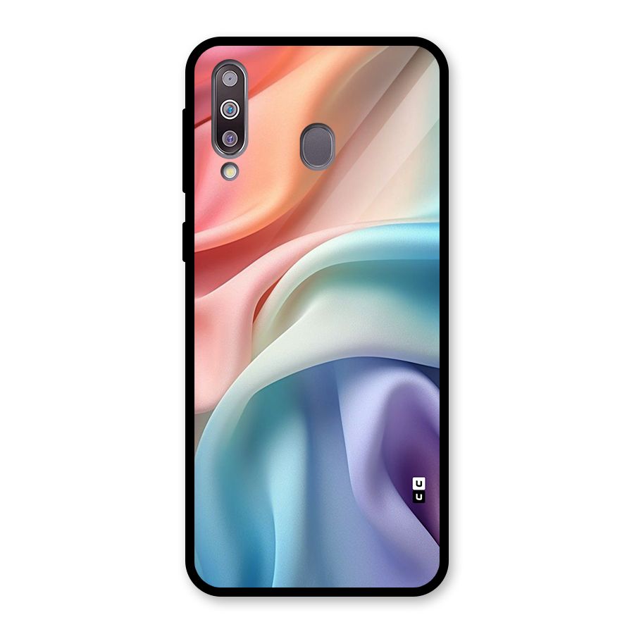Fabric Pastel Glass Back Case for Galaxy M30
