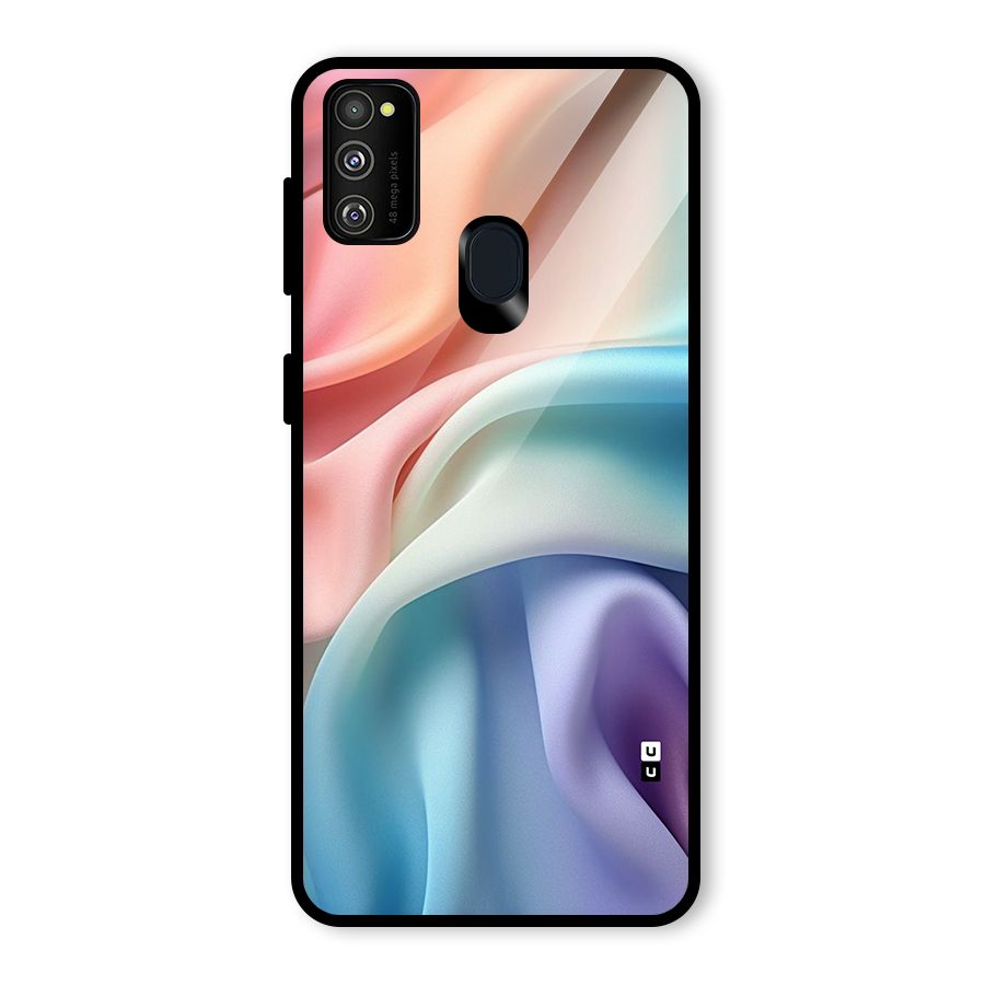 Fabric Pastel Glass Back Case for Galaxy M30s