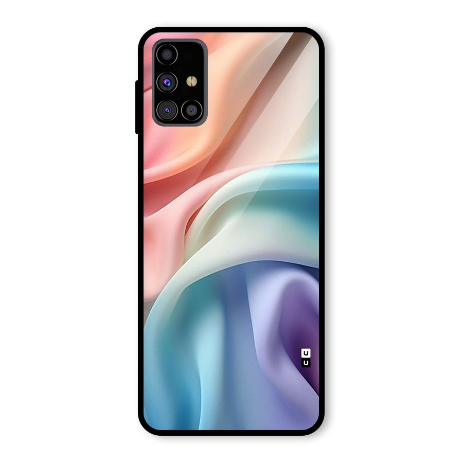 Fabric Pastel Glass Back Case for Galaxy M31s