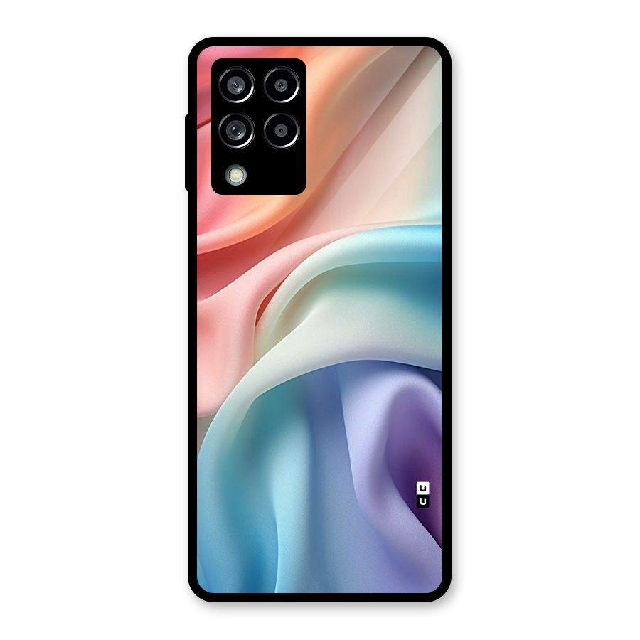Fabric Pastel Glass Back Case for Galaxy M53 5G