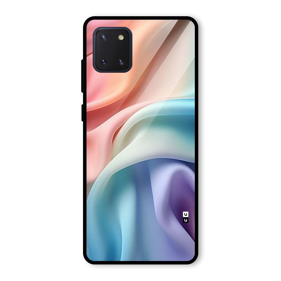 Fabric Pastel Glass Back Case for Galaxy Note 10 Lite