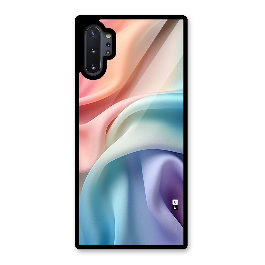 Fabric Pastel Glass Back Case for Galaxy Note 10 Plus