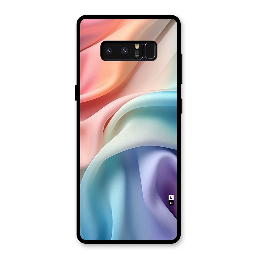 Fabric Pastel Glass Back Case for Galaxy Note 8