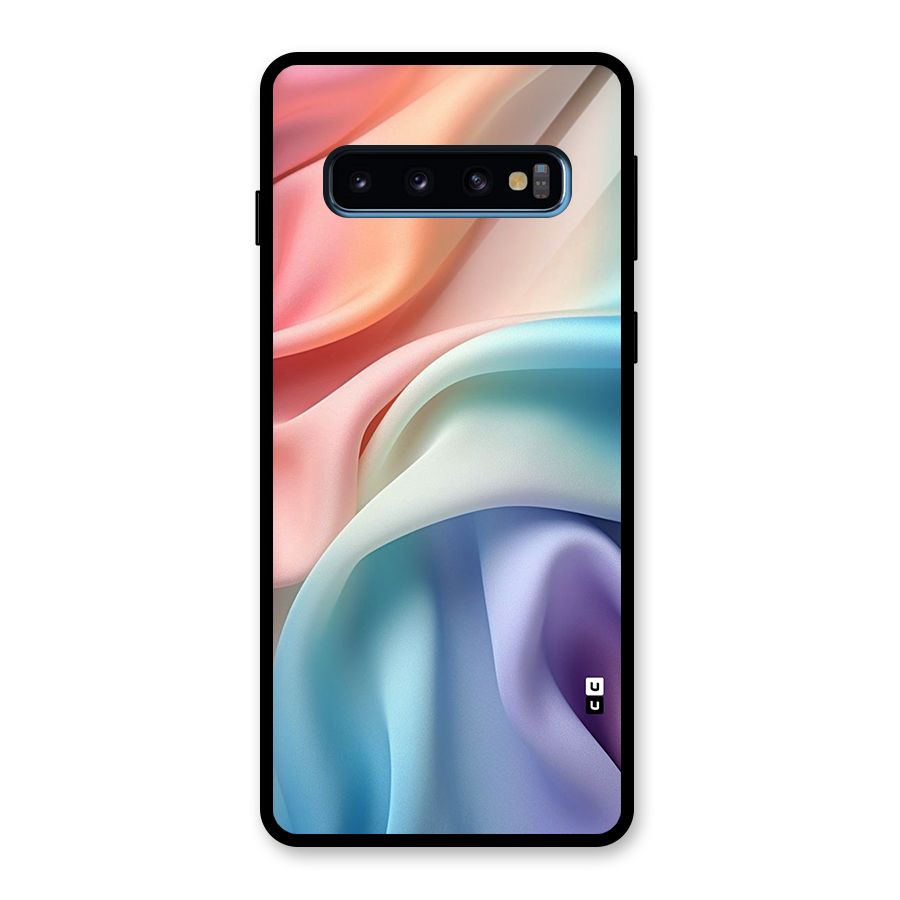 Fabric Pastel Glass Back Case for Galaxy S10