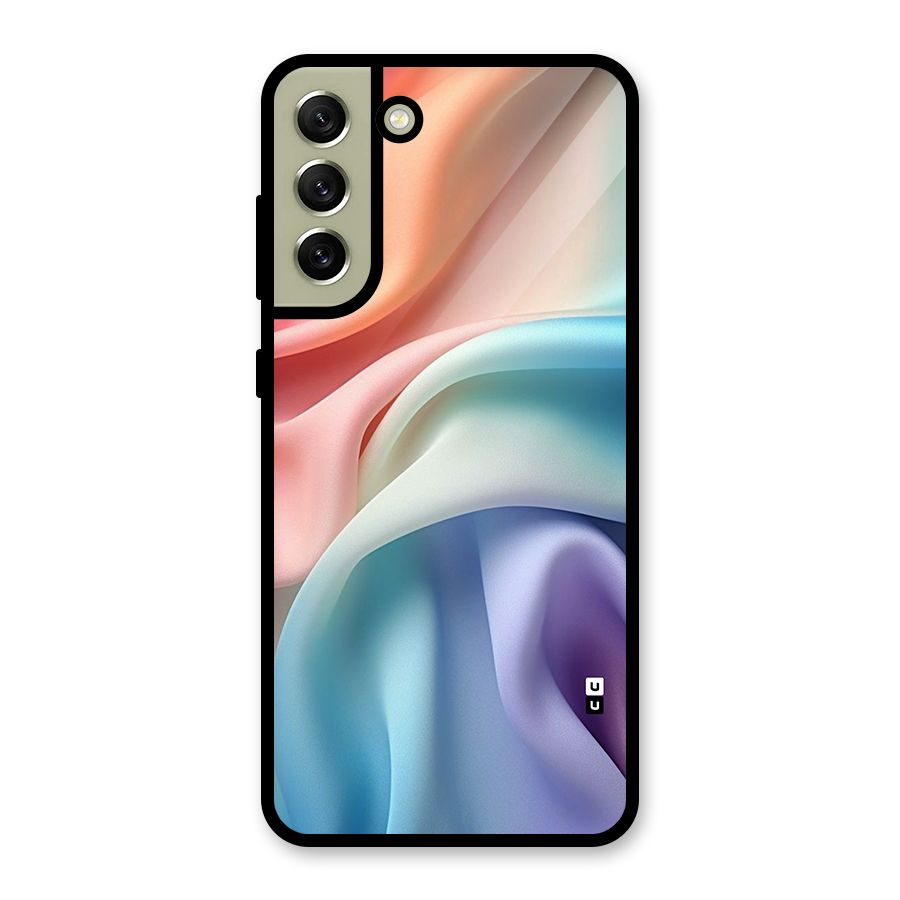 Fabric Pastel Glass Back Case for Galaxy S21 FE 5G