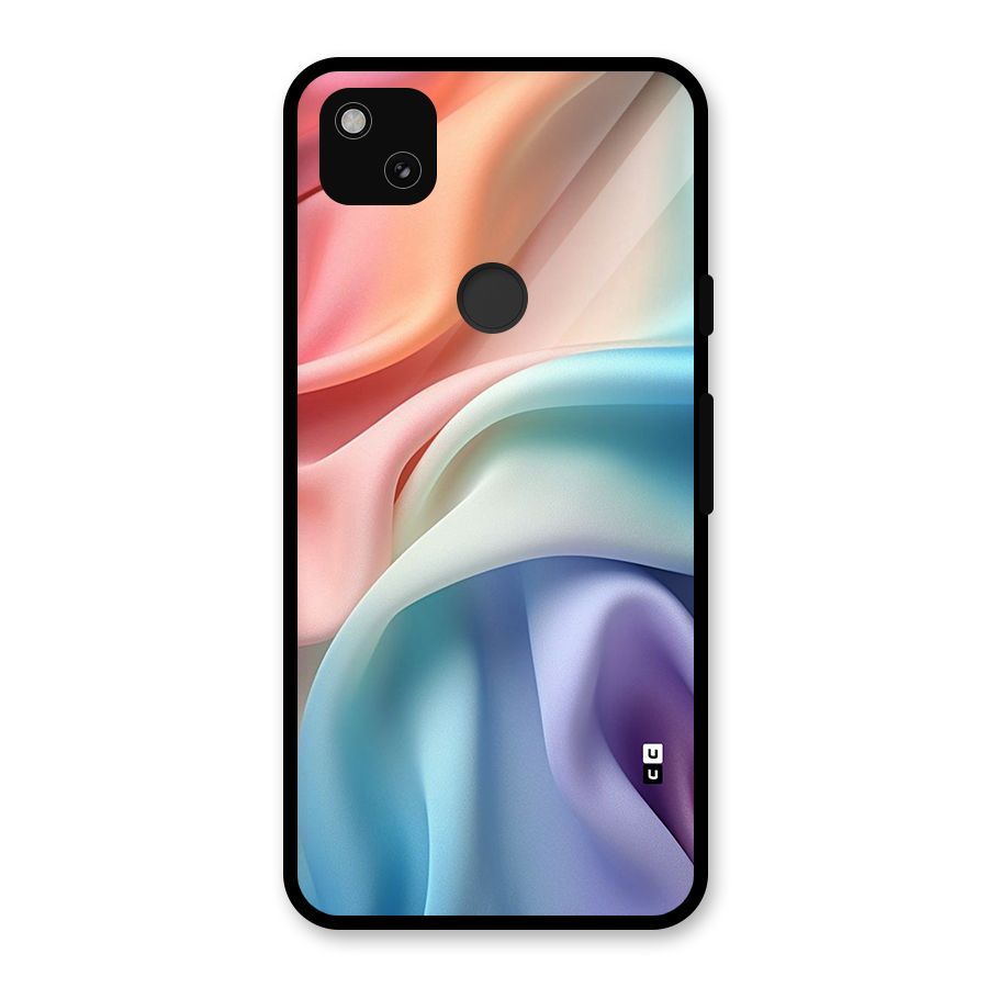 Fabric Pastel Glass Back Case for Google Pixel 4a