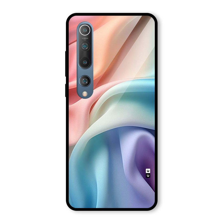Fabric Pastel Glass Back Case for Mi 10