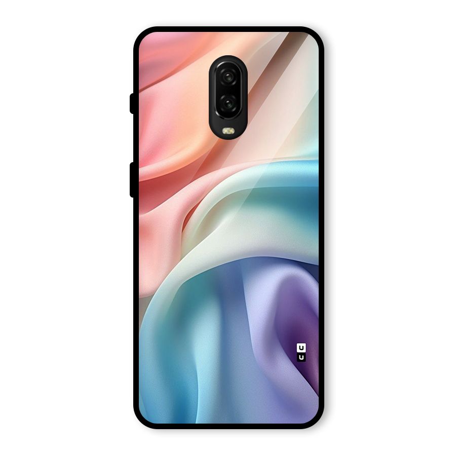 Fabric Pastel Glass Back Case for OnePlus 6T