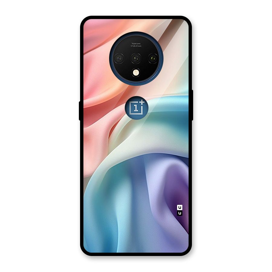 Fabric Pastel Glass Back Case for OnePlus 7T