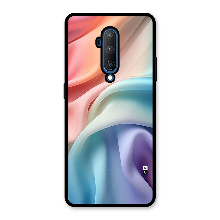 Fabric Pastel Glass Back Case for OnePlus 7T Pro