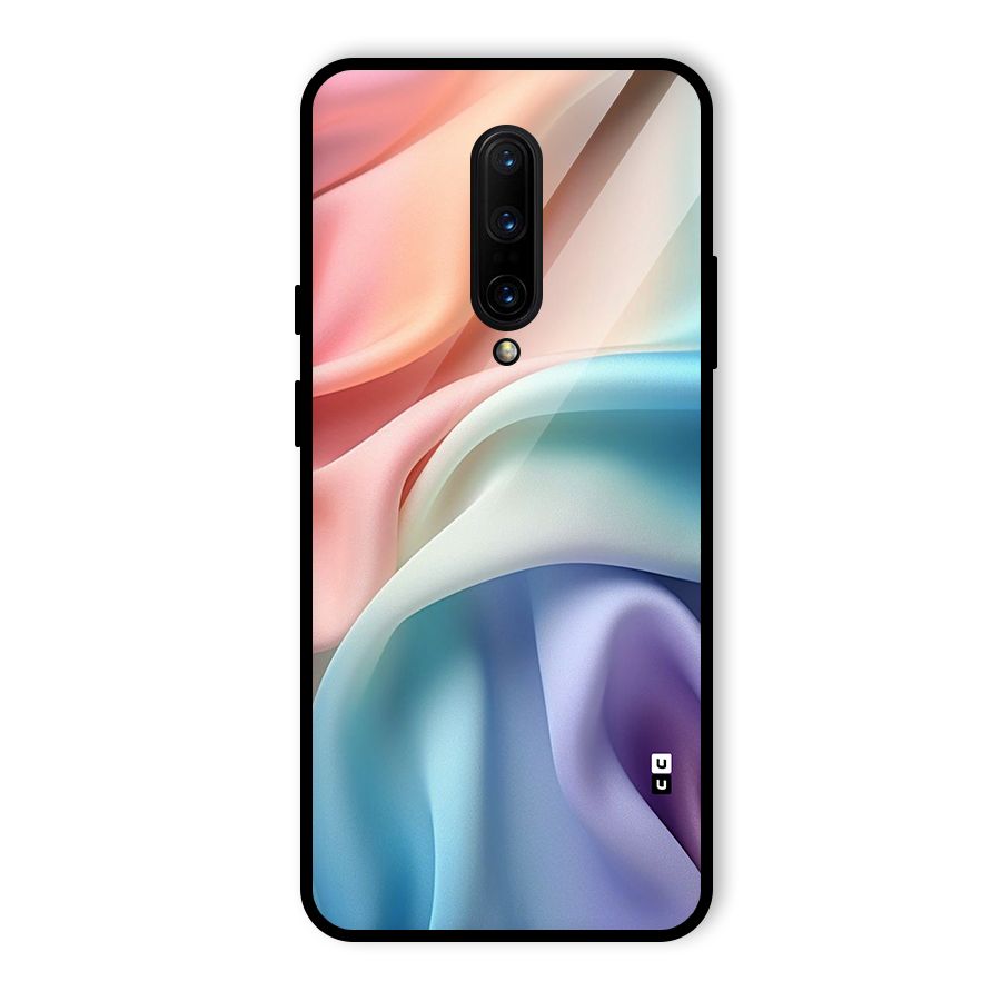 Fabric Pastel Glass Back Case for OnePlus 7 Pro