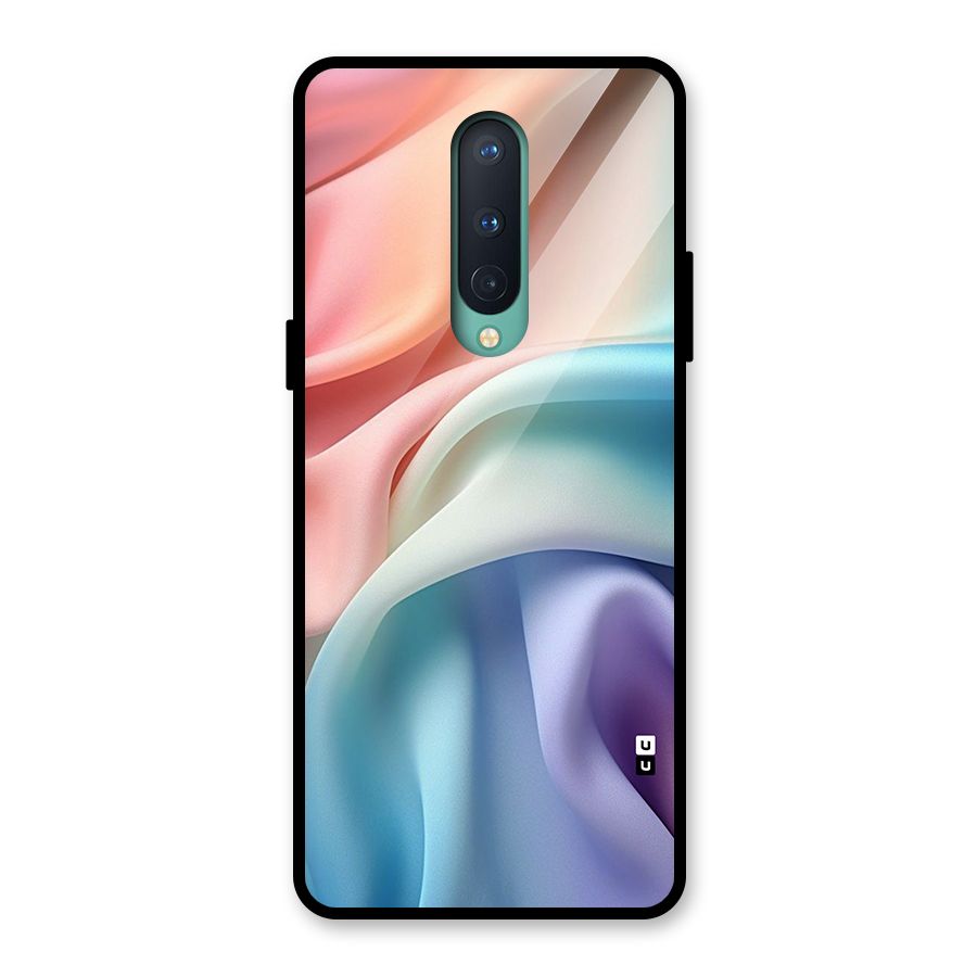 Fabric Pastel Glass Back Case for OnePlus 8
