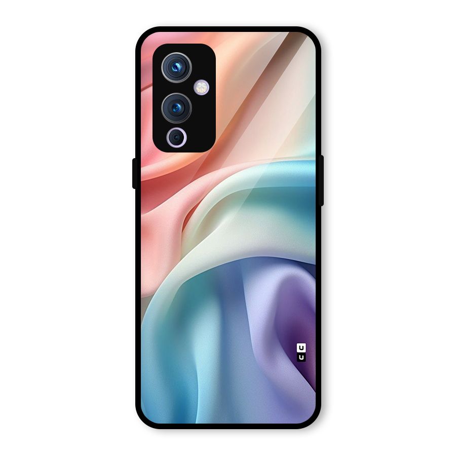 Fabric Pastel Glass Back Case for OnePlus 9