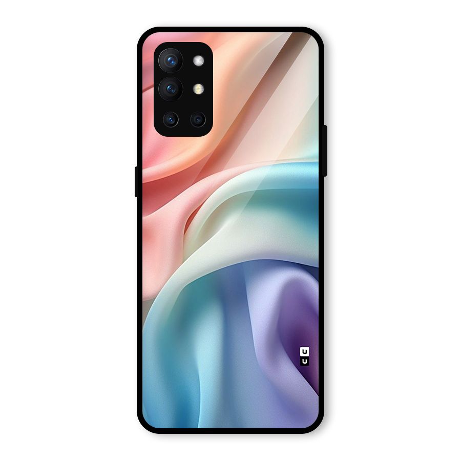 Fabric Pastel Glass Back Case for OnePlus 9R