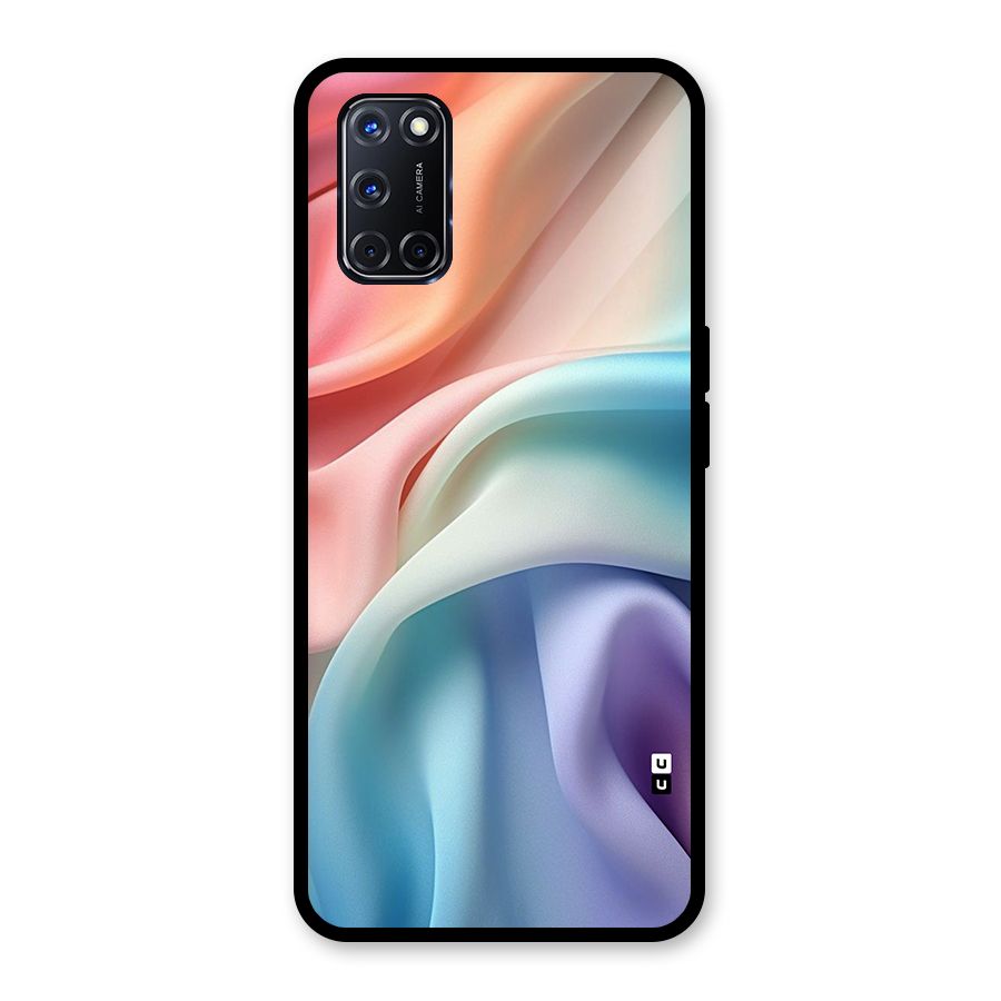 Fabric Pastel Glass Back Case for Oppo A52