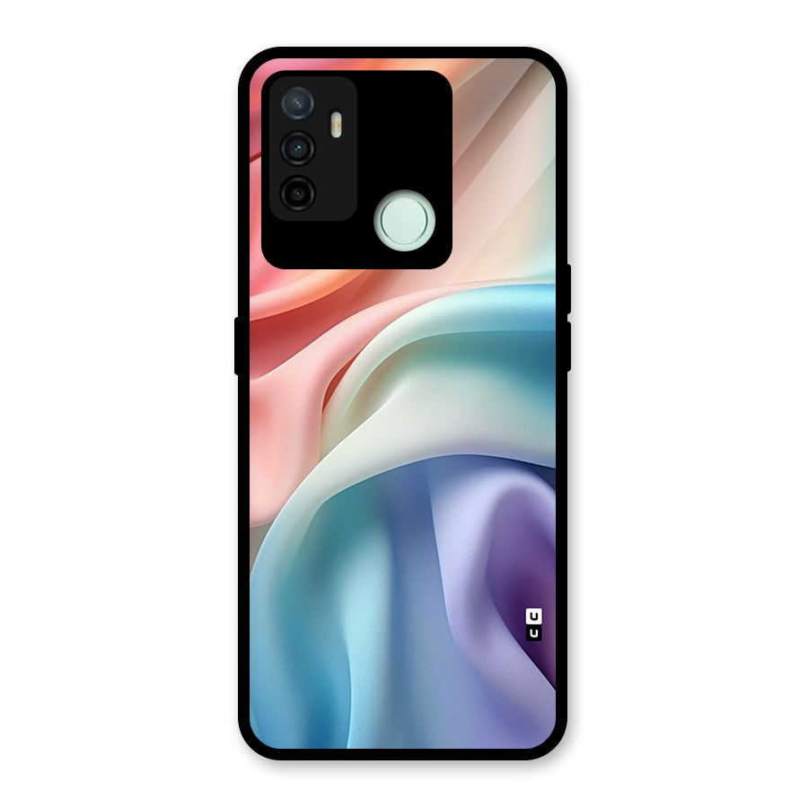 Fabric Pastel Glass Back Case for Oppo A53