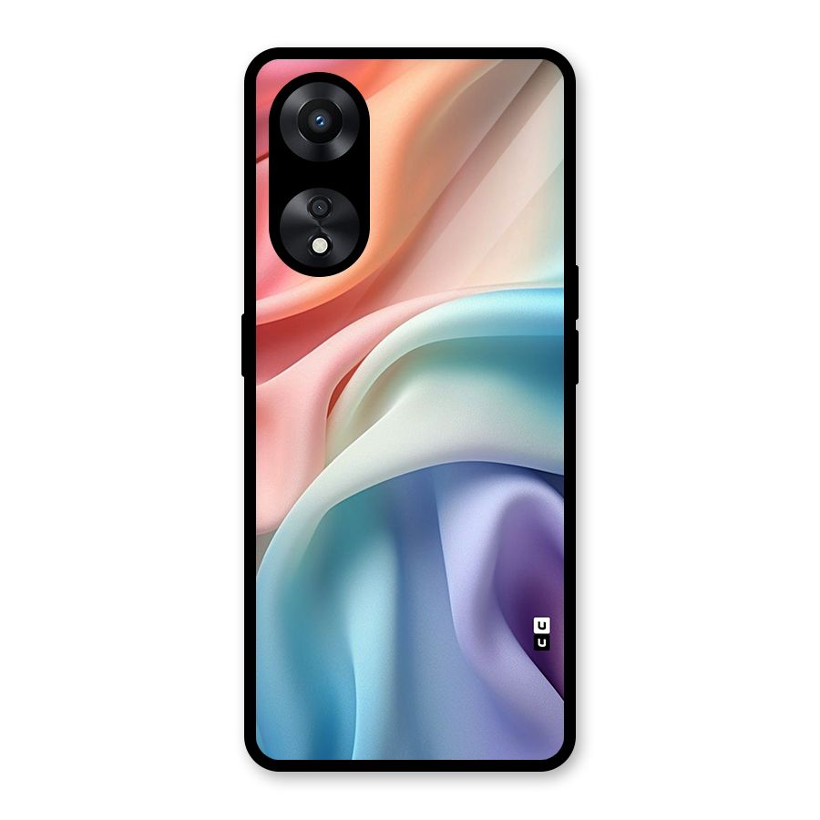Fabric Pastel Glass Back Case for Oppo A78