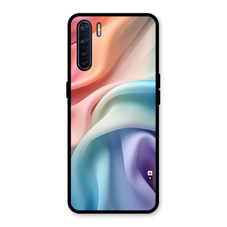 Fabric Pastel Glass Back Case for Oppo F15