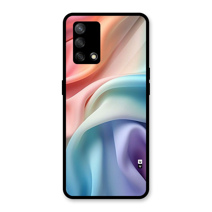 Fabric Pastel Glass Back Case for Oppo F19s