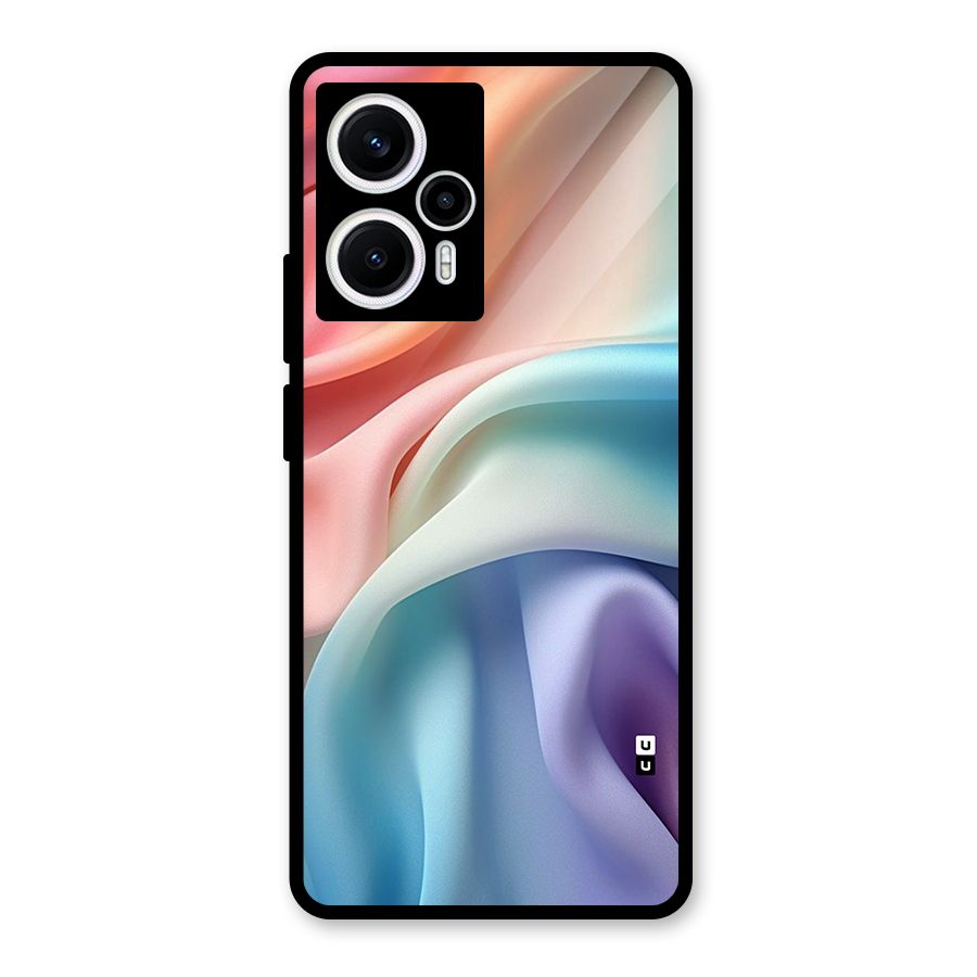 Fabric Pastel Glass Back Case for Poco F5