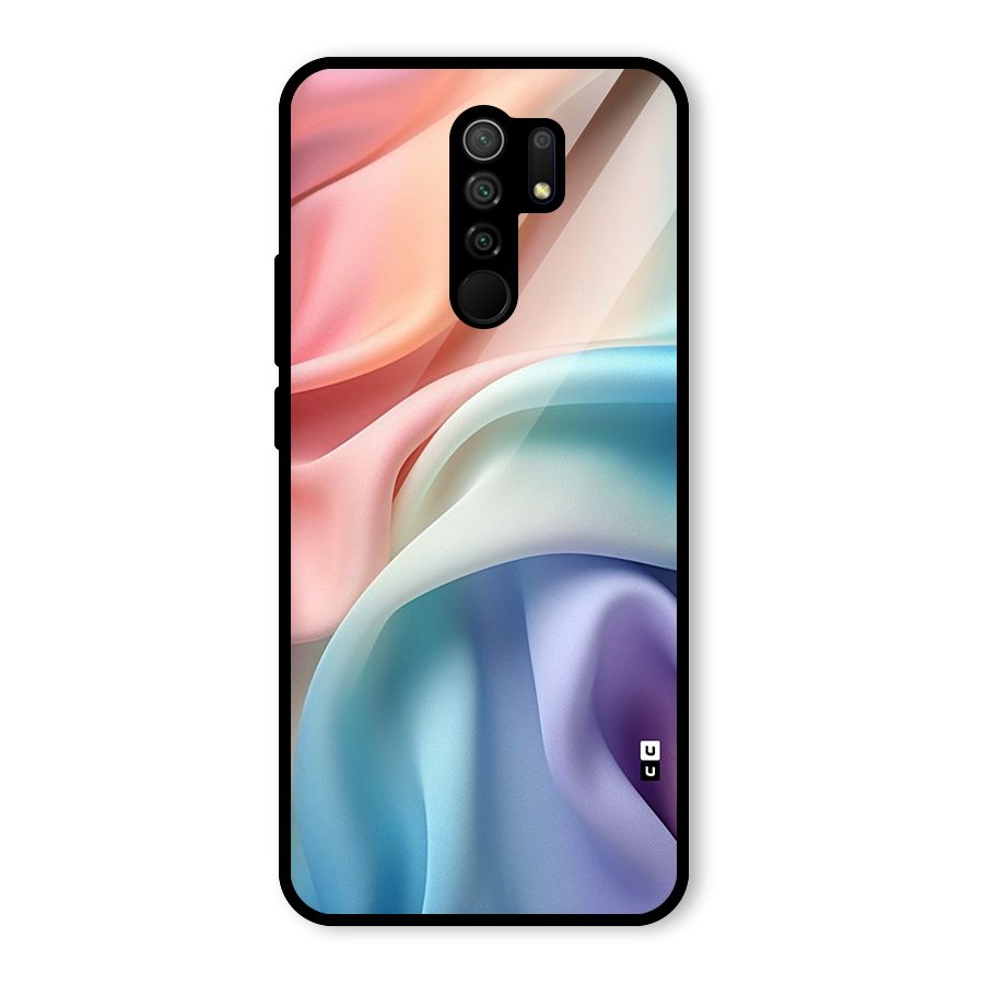 Fabric Pastel Glass Back Case for Poco M2