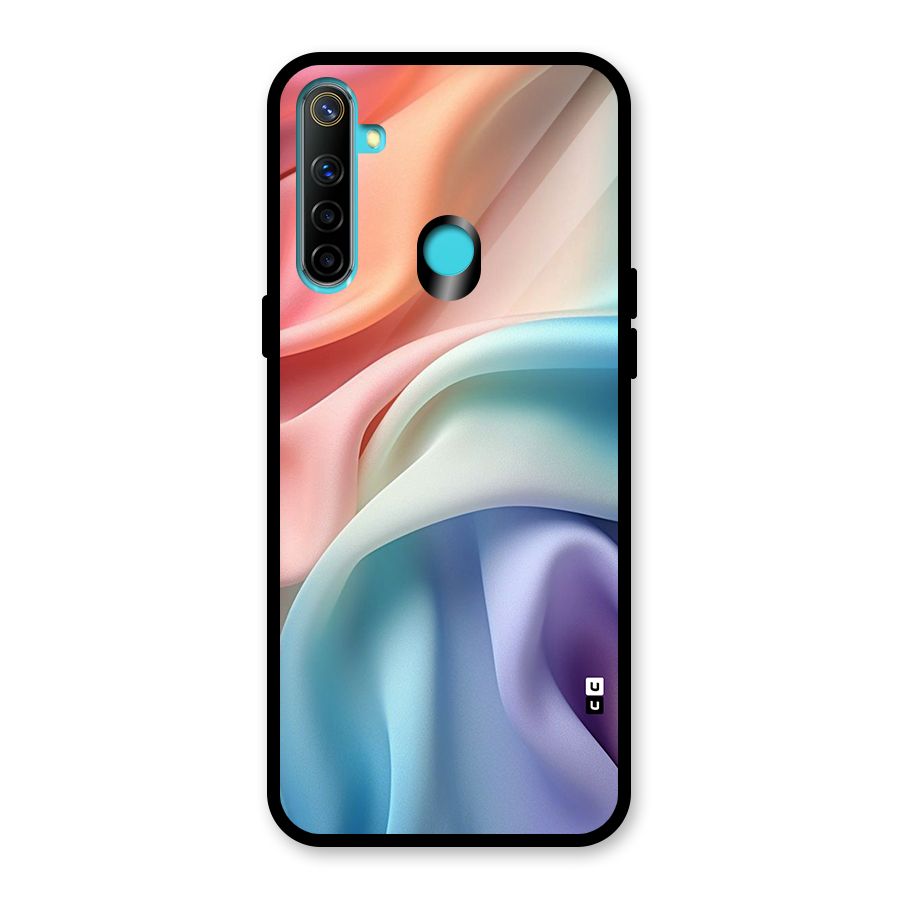 Fabric Pastel Glass Back Case for Realme 5i