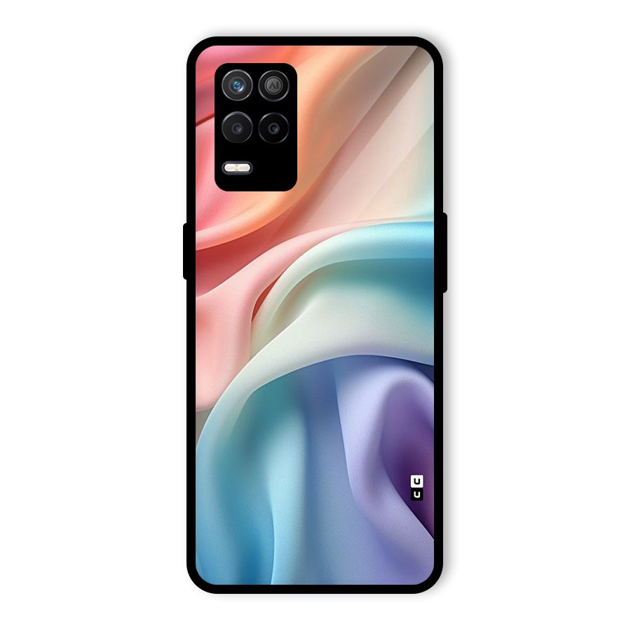 Fabric Pastel Glass Back Case for Realme 8 5G