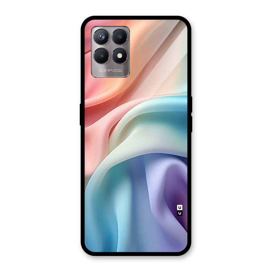 Fabric Pastel Glass Back Case for Realme 8i