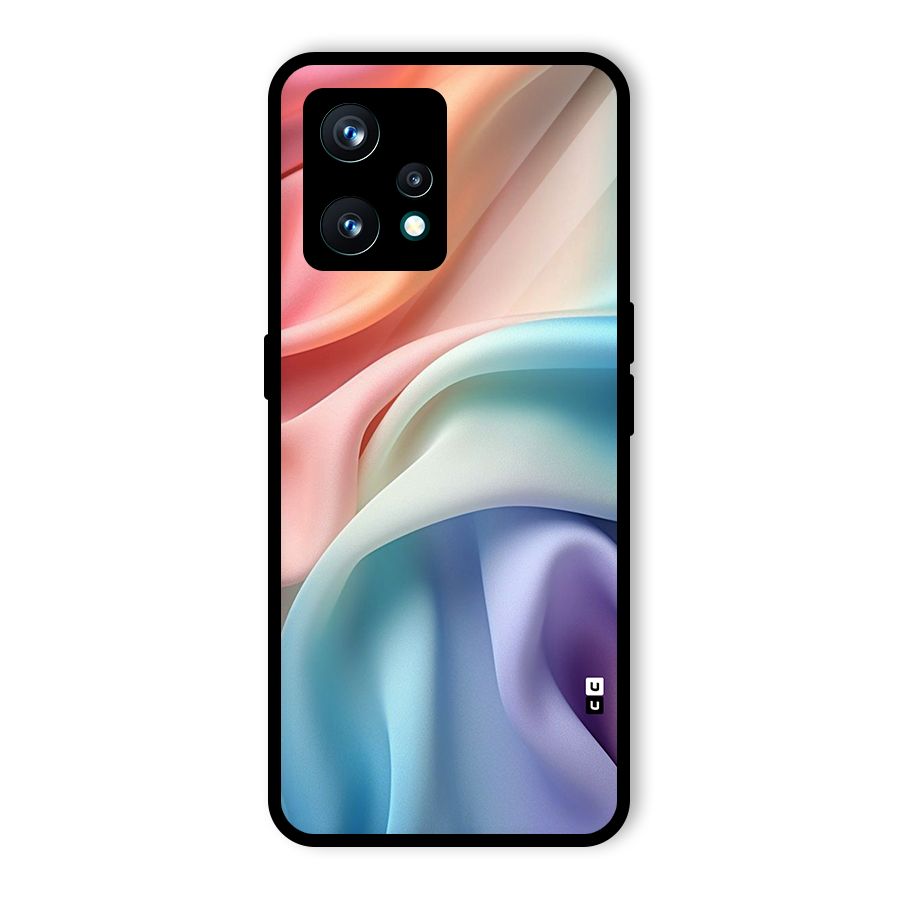 Fabric Pastel Glass Back Case for Realme 9 Pro Plus 5G