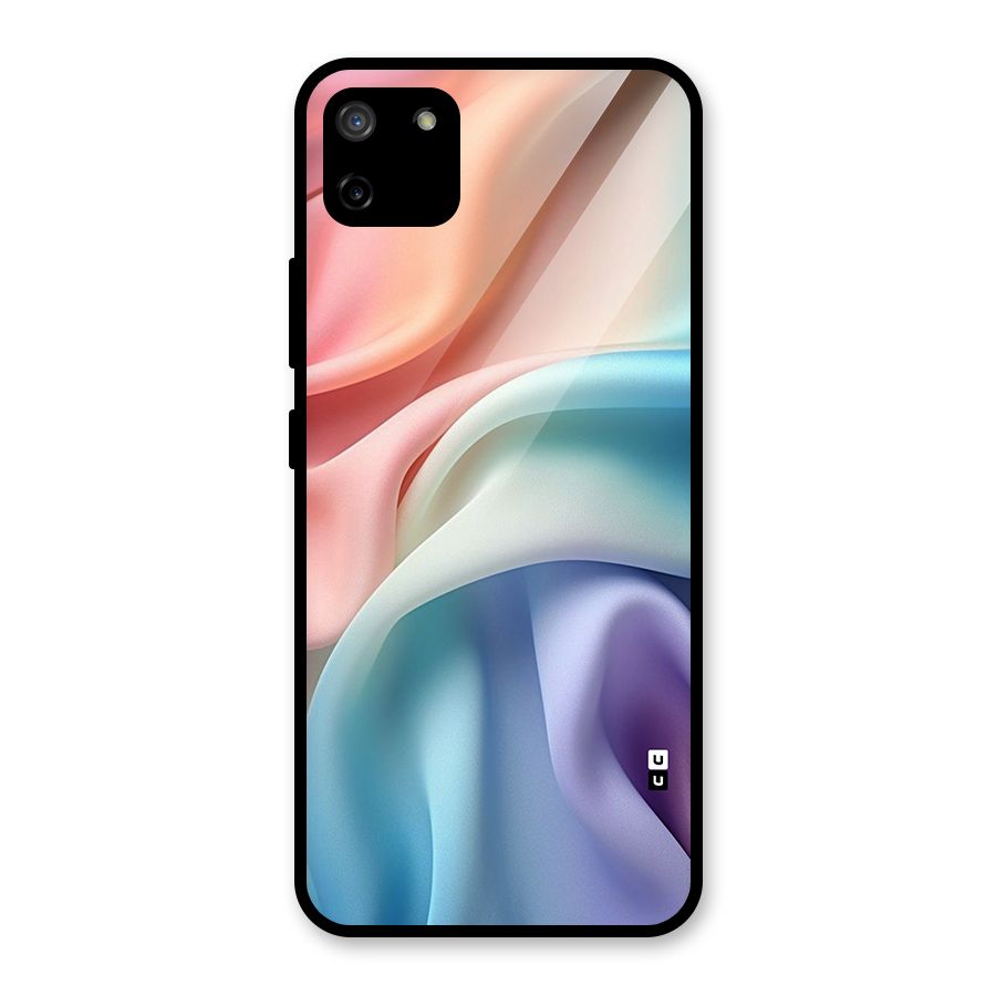 Fabric Pastel Glass Back Case for Realme C11