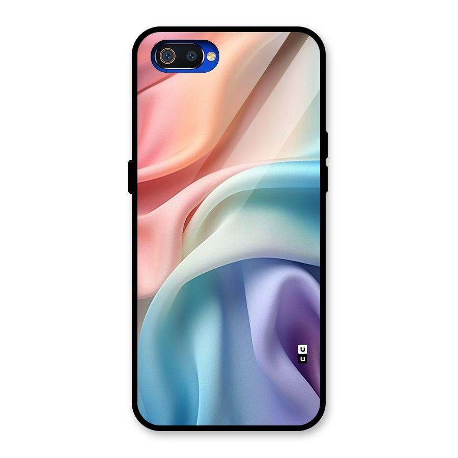 Fabric Pastel Glass Back Case for Realme C2
