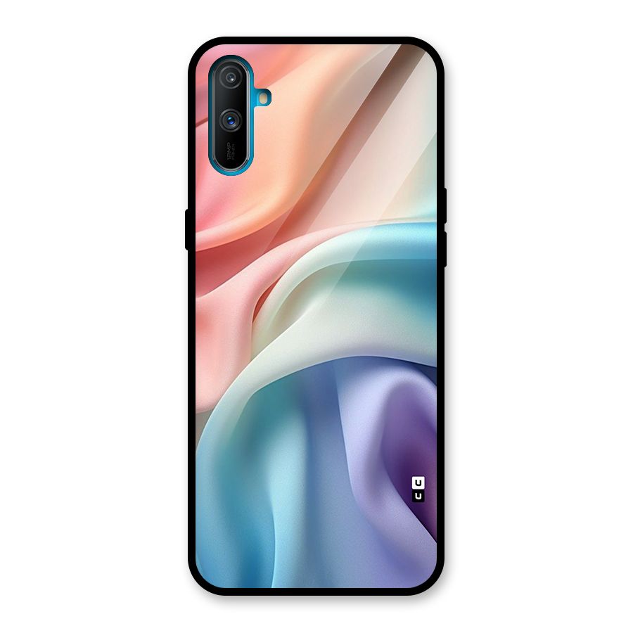Fabric Pastel Glass Back Case for Realme C3