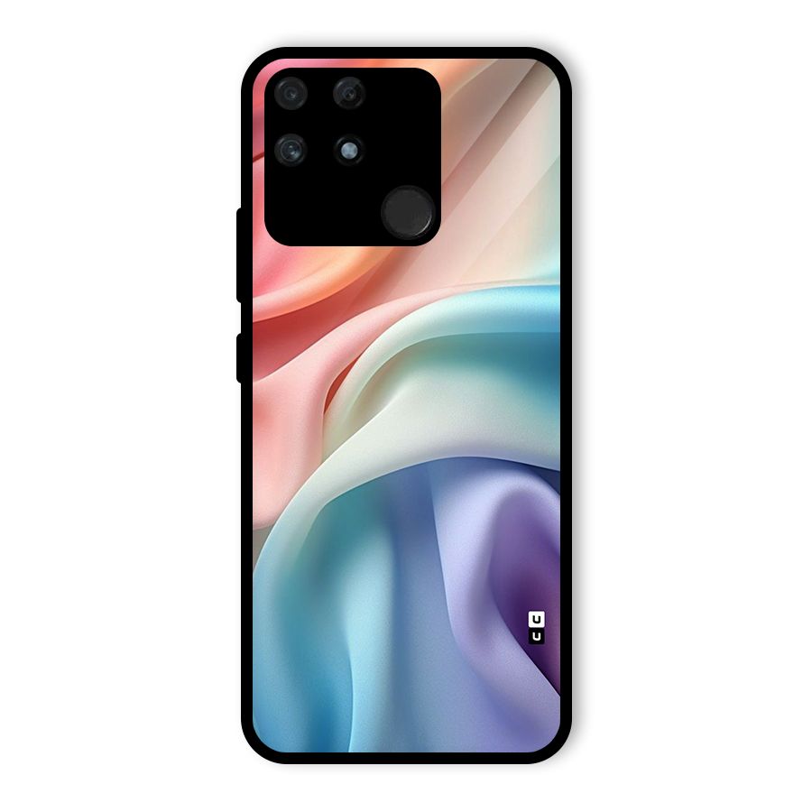 Fabric Pastel Glass Back Case for Realme Narzo 50A
