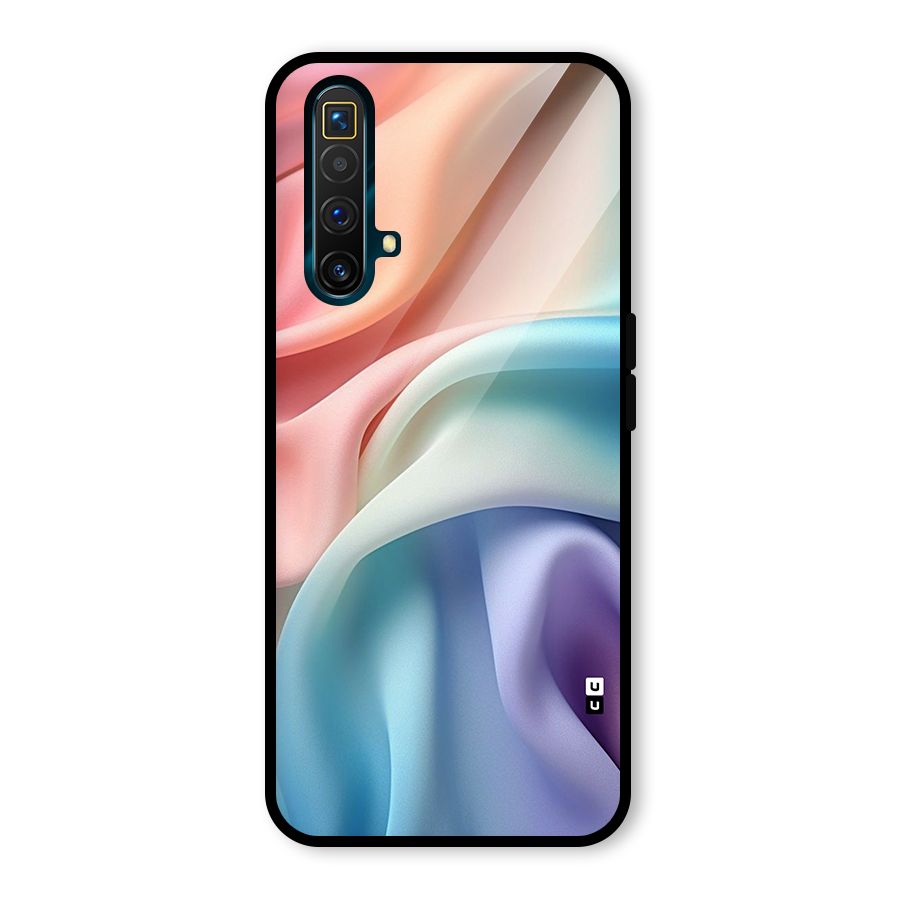 Fabric Pastel Glass Back Case for Realme X3